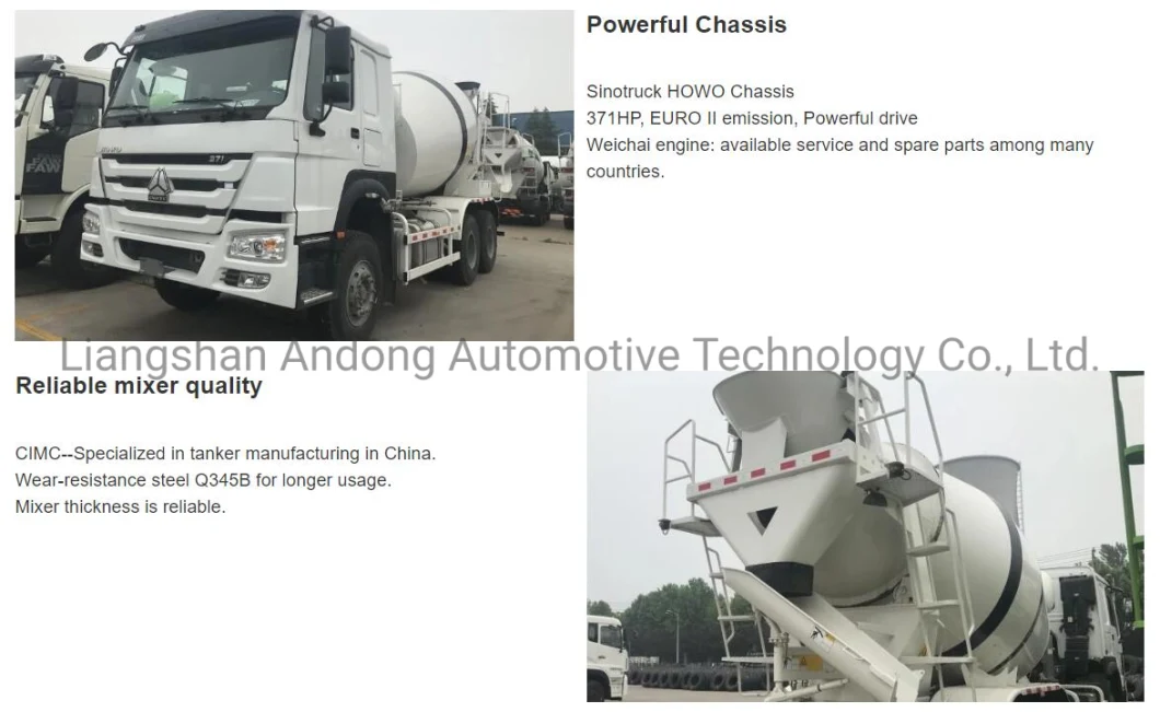 Chinese Factory Supply Used HOWO Truck Concrete Mixer/Truck