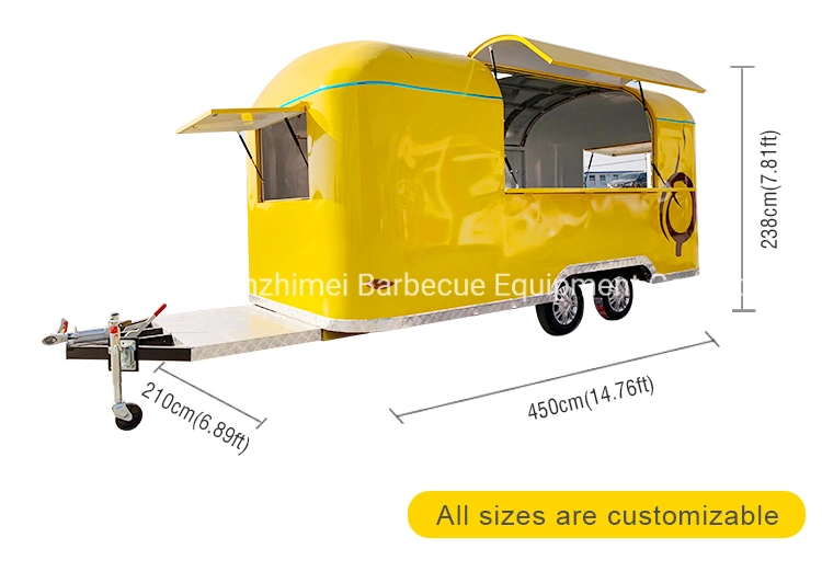 EU Popular Cost Effective Airstream Trailer Food Truck