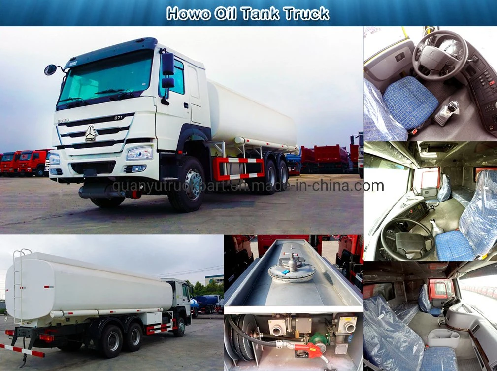 China Oil Truck 20 Cubic to 25 Cubic Meters Sinotruck HOWO 336HP 6X4 EU 2 Engine Loading Gasoline and Diesel Oil Tank Fuel Delivery Tanker Truck