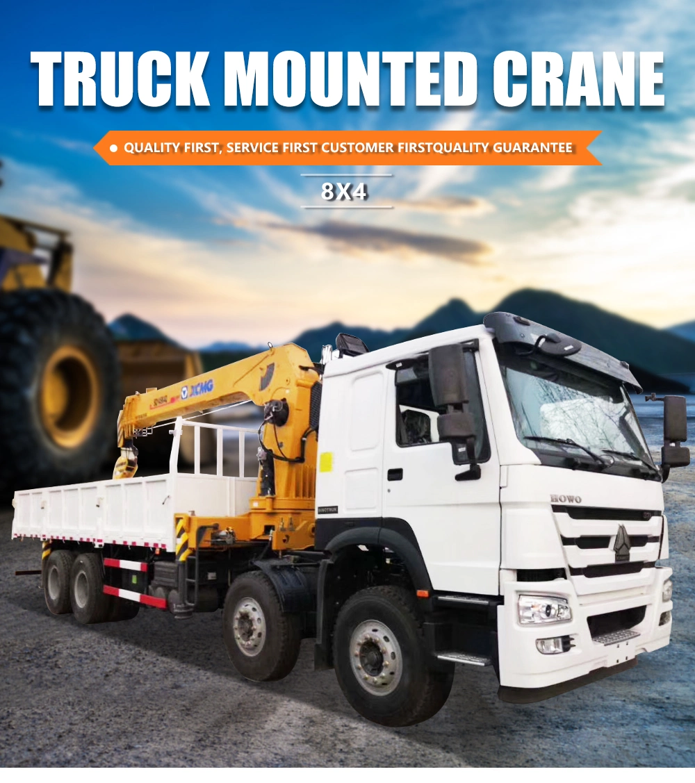 China Sinotruk HOWO 10tons 8X4 12 Wheelers Cargo Truck with Crane Truck Mounted Crane Price