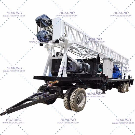 Factory Price Large Torque Turntable 1000m Depth Type Truck Trailer Mounted Water Well Drilling Rig for Russian and Cental Asian Market