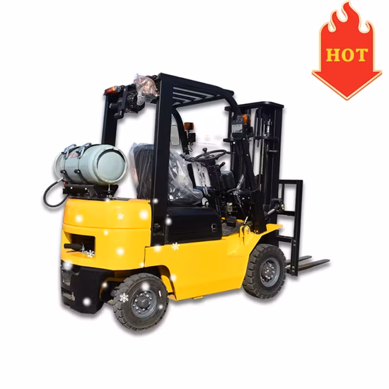 Hecha CE Certification Gasoline and LPG EU Stage V Engine Forklift Trucks with Full Cabin