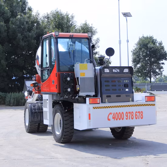 High Efficiency Self Propelled Mobile Concrete Mixer 4 Cubic Meter Per Batch Self Loading Concrete Mixer Truck